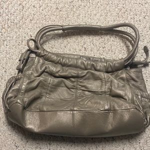HoBo shoulder purse, Silver metallic